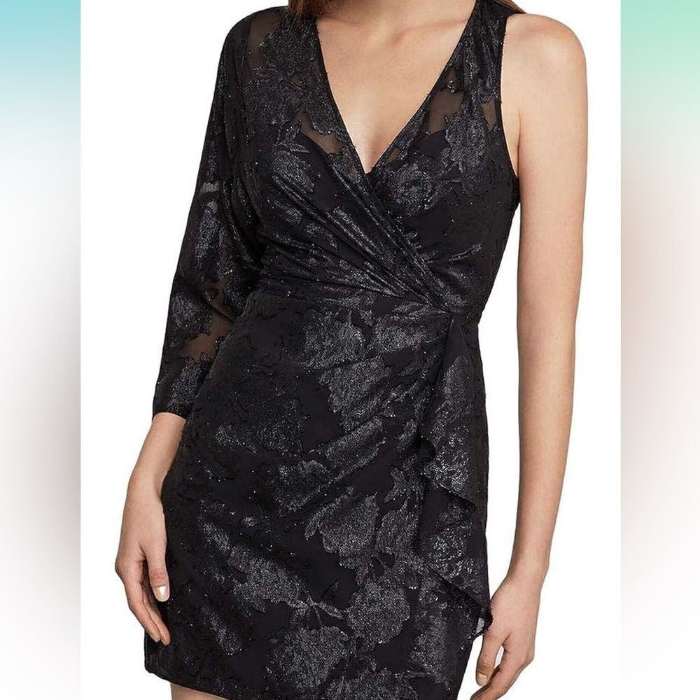 BCBGMAXAZRIA Women's Floral Faux Wrap Dress